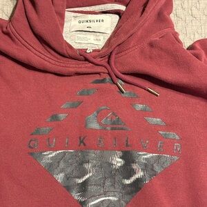 Quiksilver Men's Burgundy Hoodie